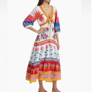 NWT Farm Rio Vivid Garden Maxi Dress